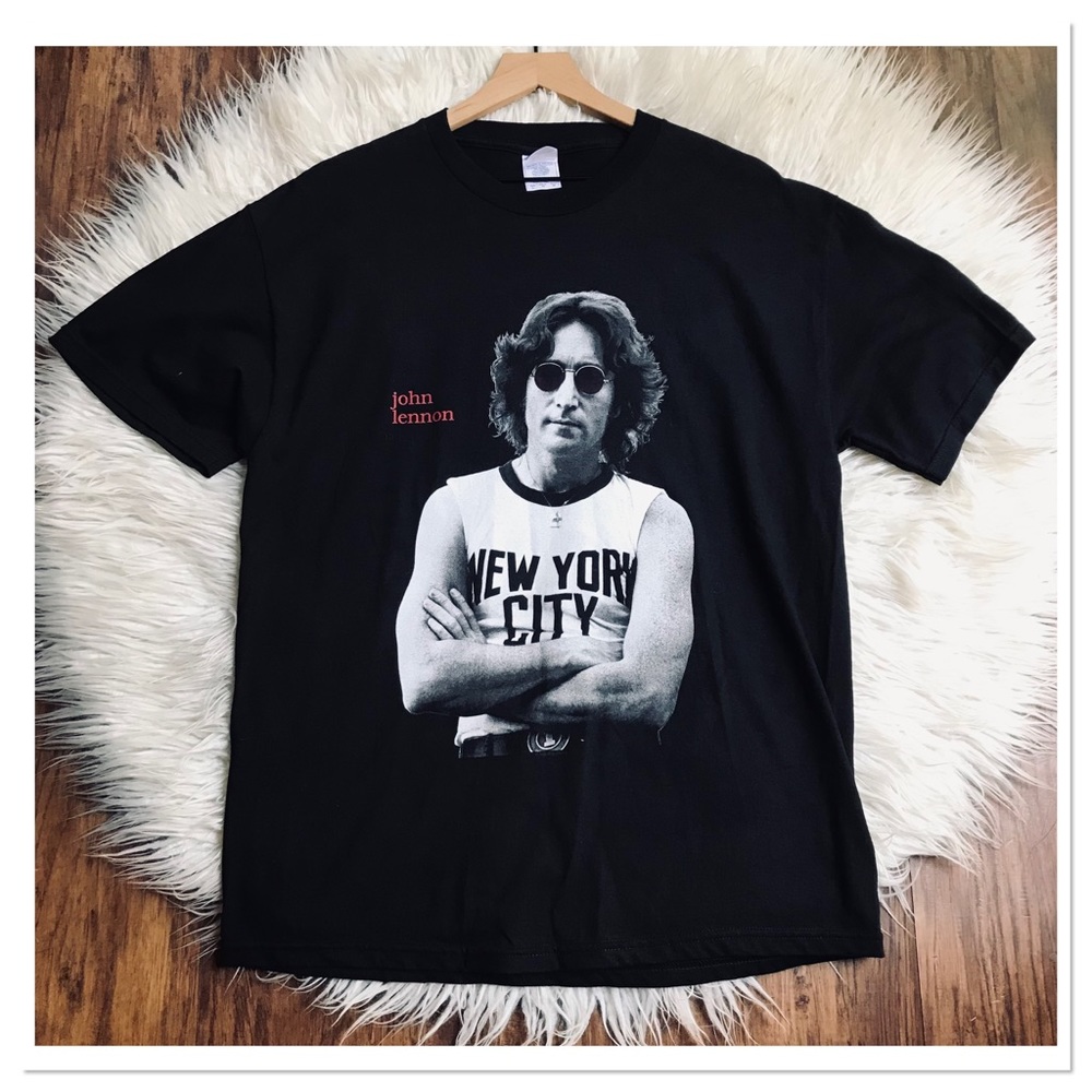 John Lennon 1996 Tennesse River Tag Dreamer T Shirt Black Size Large
